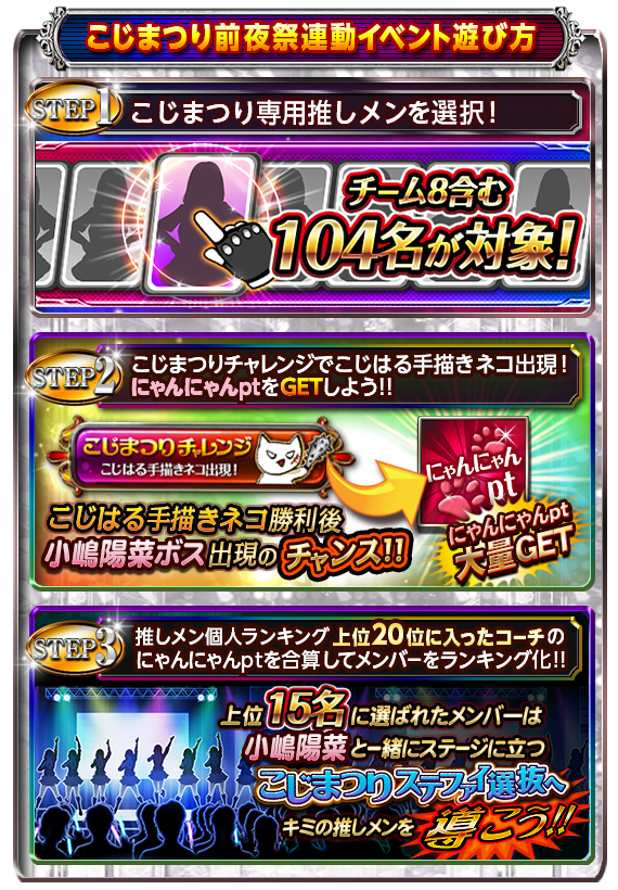 こじまつり前夜祭連動イベント遊び方