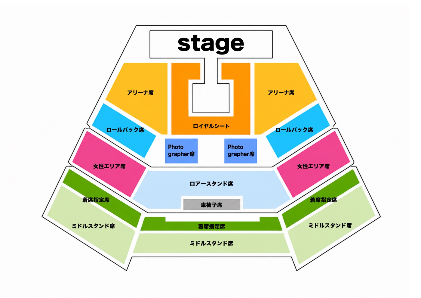 AKB48 THREE CONCEPT LIVE SEAT MAP